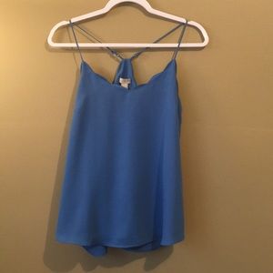 Beautiful blue scalloped tank top
